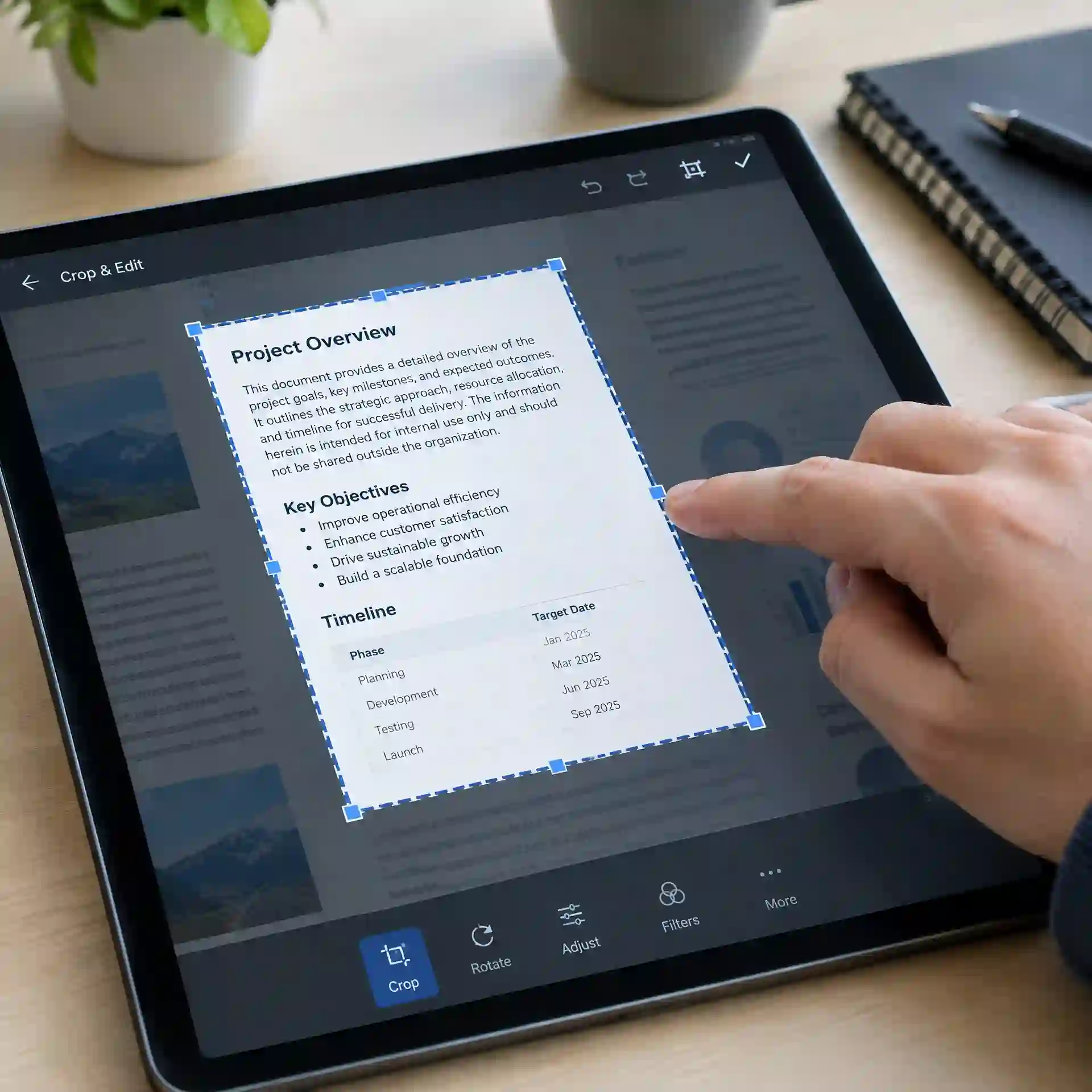 Visual guide to how to translate a picture, accompanying checks for personal details, hidden metadata, location information, and unnecessary image areas before uploading files to translation services.