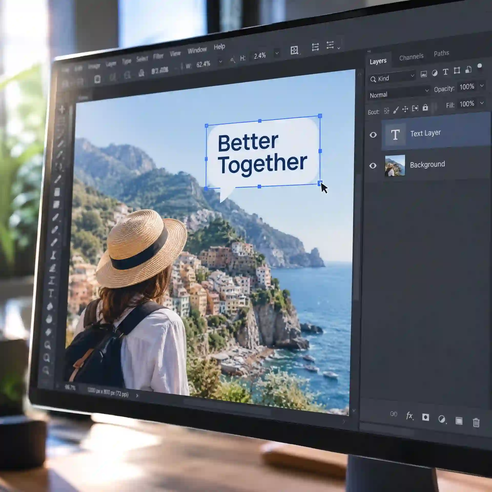 Image explaining how to translate a picture with readable results, supporting natural line breaks, balanced lettering, editable text layers, visual quality checks, and preservation of untouched original files.