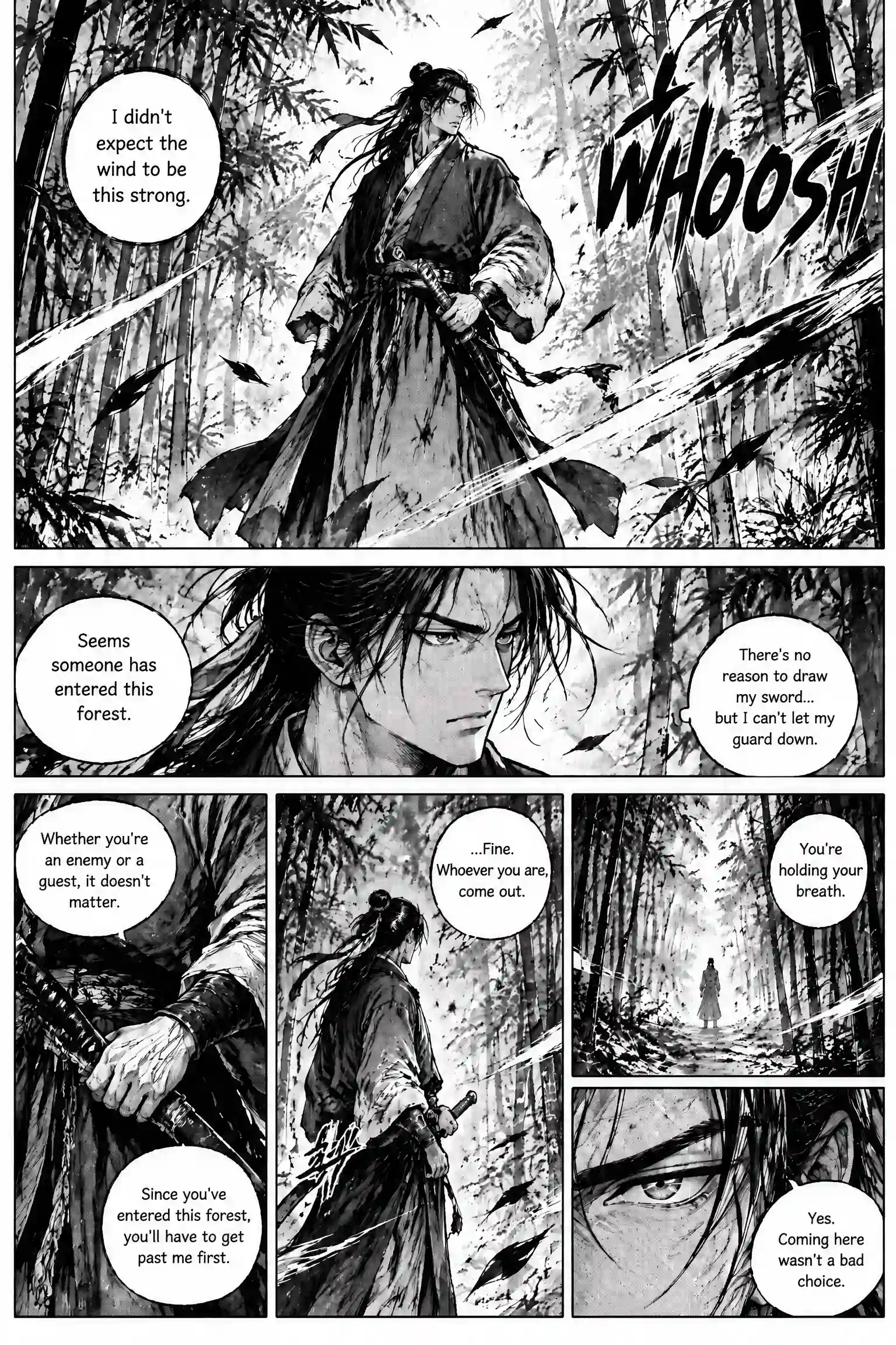 格字漫画翻译器完成翻译后的连载漫画页面,保持角色语气、系列术语、人物表情、分镜节奏和前后一致的本地化对白。