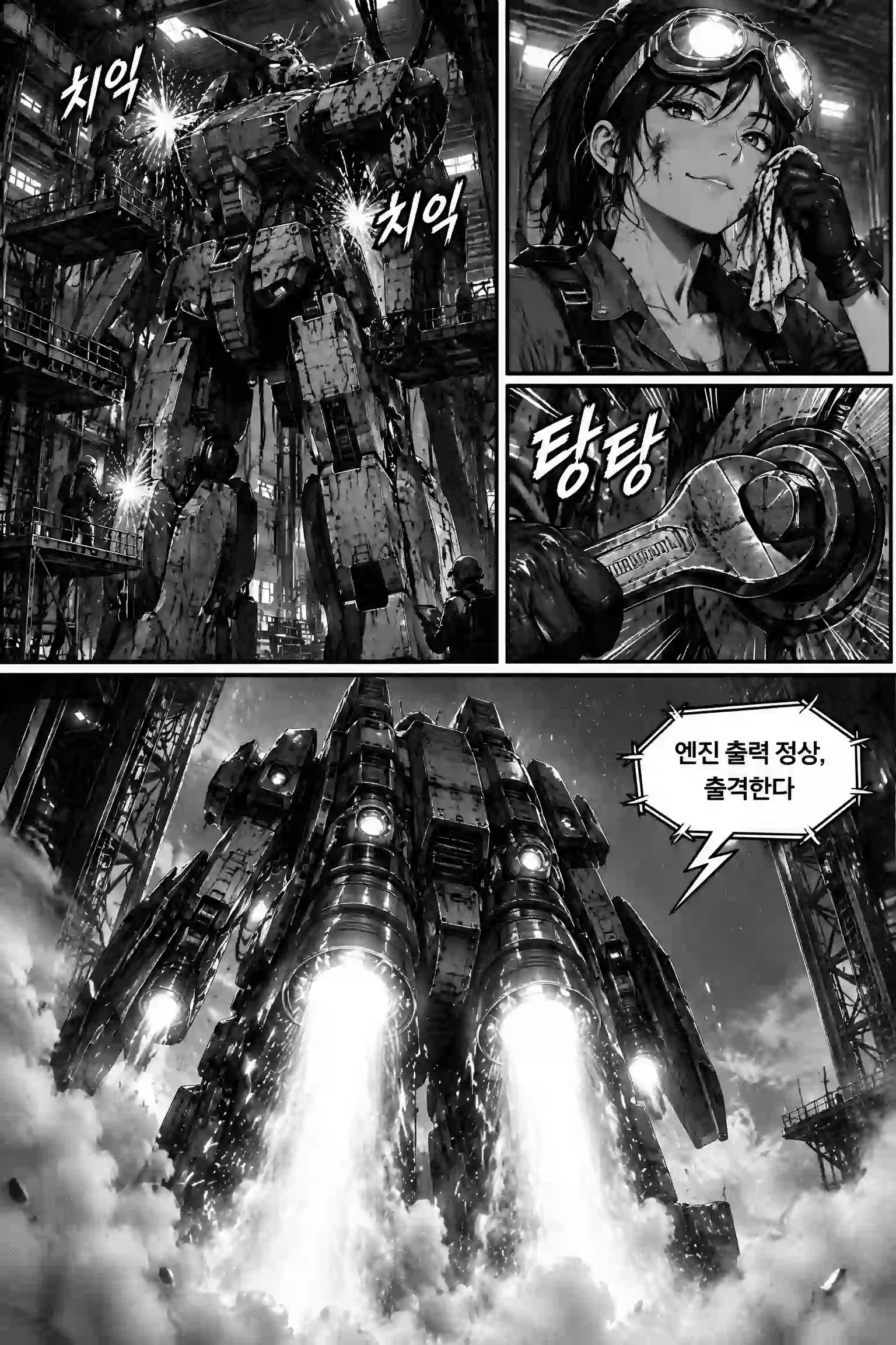 colorize manga 上色前的黑白漫画页面,准备进行安全的云端处理。